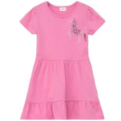 S.Oliver Kleid Pailletten-Pferd Pink