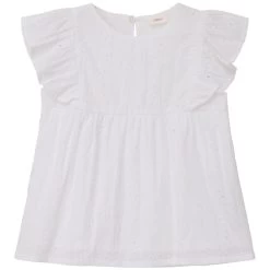 S.Oliver Mädchen-Bluse Rüschen Weiß