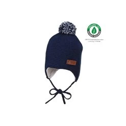 Baby- Strickmütze Blau 4701955 Mit Bömmel OCS Sterntaler