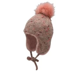 Sterntaler Inka-Mütze Aus Strickstoff Mit Bommel Und Bindeband