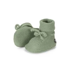 Baby Strick-Schuhe Merinowolle Grün Von Sterntaler